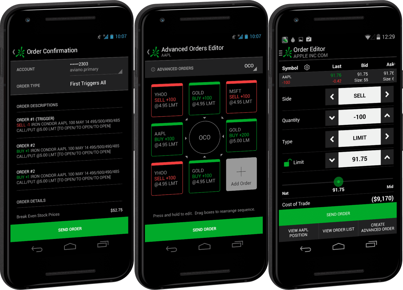Android - Advanced Orders Editor