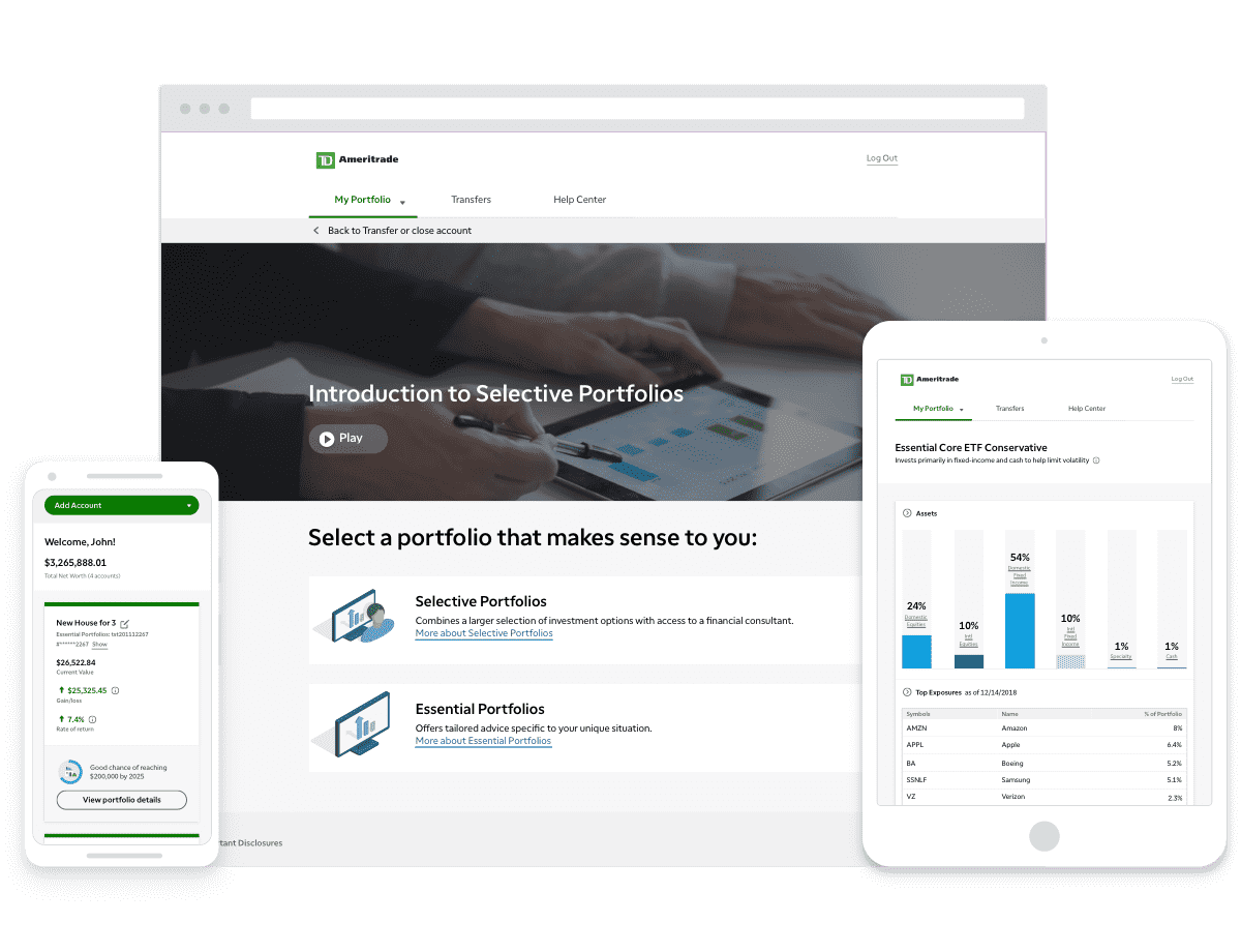 Image of TD Ameritrade's Guidance products,