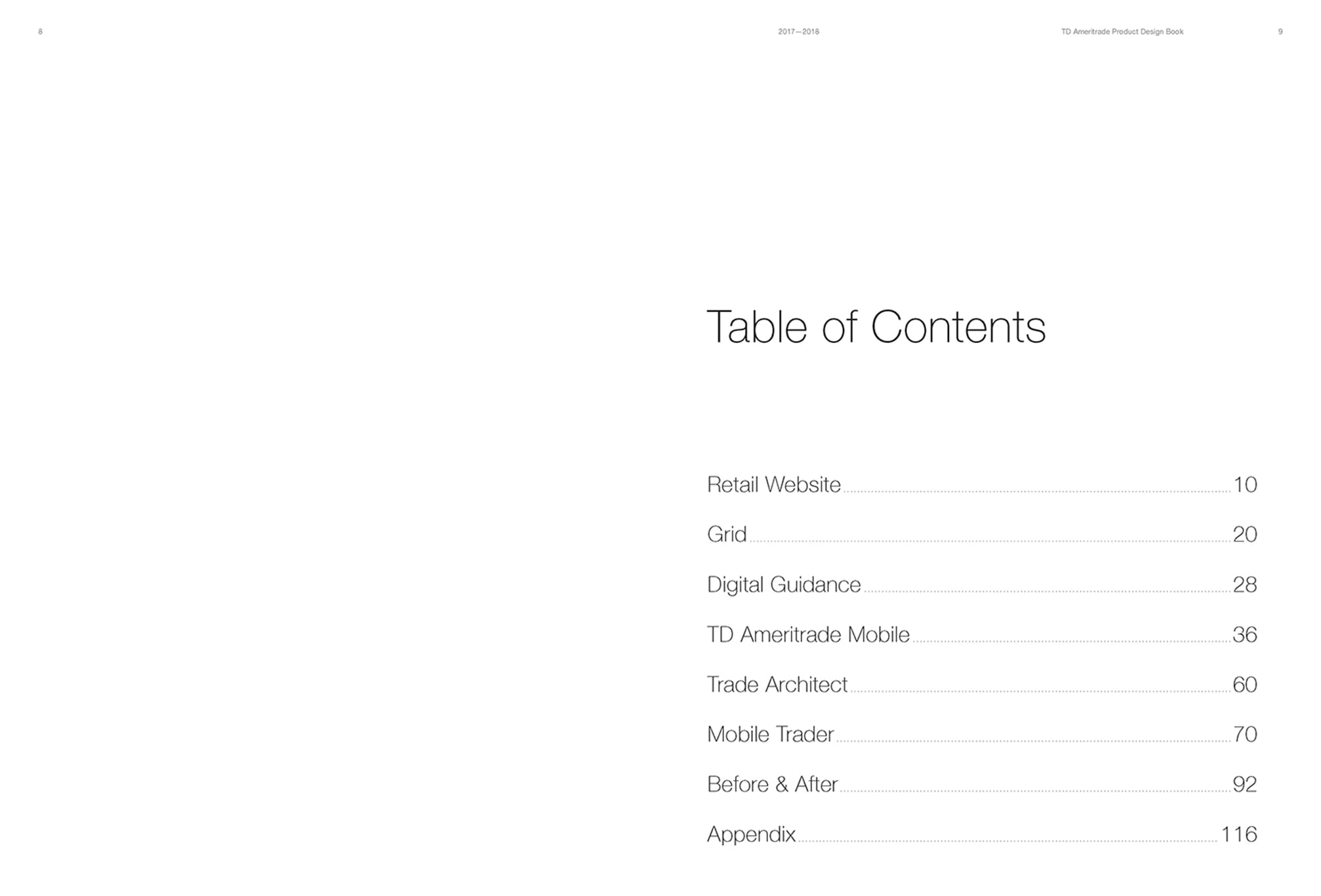 Table of contents for book