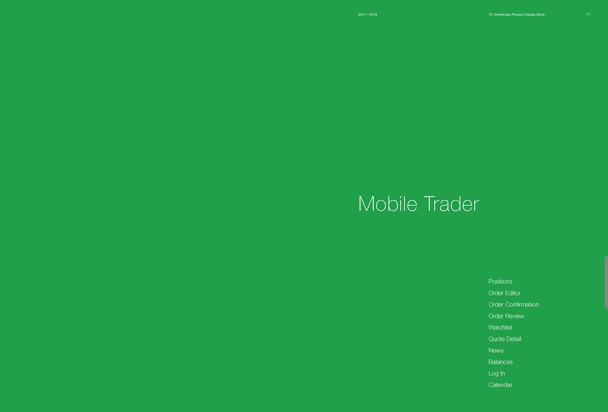 Title page for Mobile Trader (aka thinkorswim) chapter