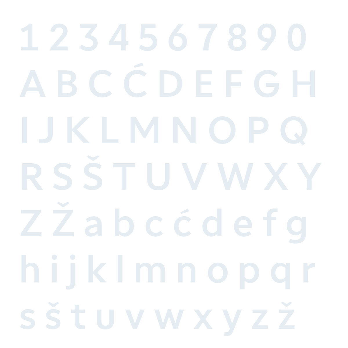 The alphabet usingTD Ameritrade's Sans typeface