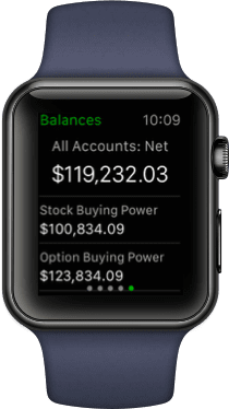 thinkorswim Mobile IWatch Alert notification