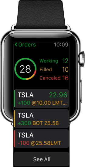 thinkorswim Mobile IWatch Orders list for iOS7