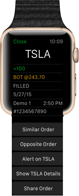 thinkorswim Mobile IWatch Working Order for iOS7